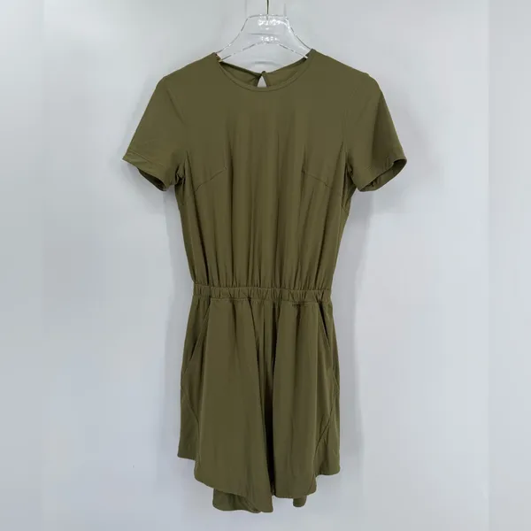 Lululemon Lightweight High-Neck Romper Bronze‎ Green size 4 - Image 3