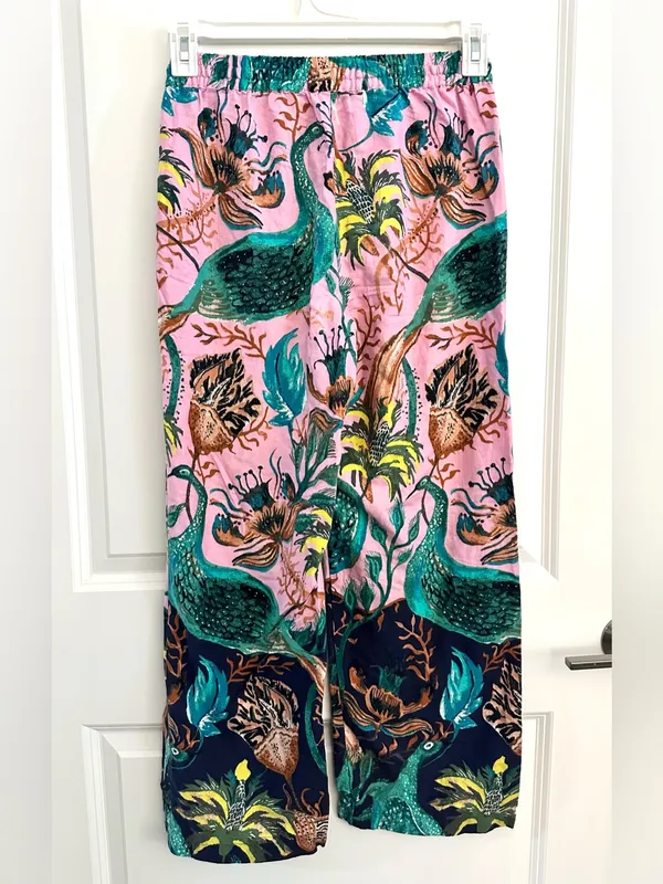 Anthropologie Raphael Balme Peacock Flannel Sleep Pants XSP - Image 5