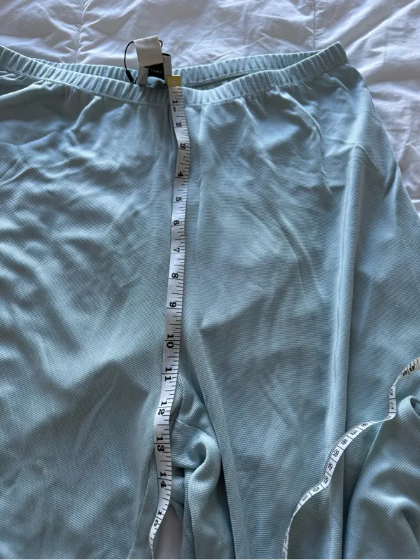 Calvin Klein light cloud blue lounge wear luxury relaxed wide pants large NWT - Image 12