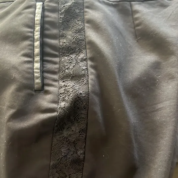 H&M Black Pants with Lace Accent Woman's Size 6 - Image 5