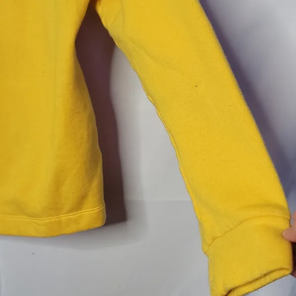 Victoria's Secret Pink hooded hoodie yellow pullover sweatshirt sz Medium - Image 4