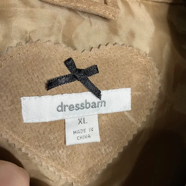 Y2K The Dress Barn‎ suede leather jacket snap front tan women's size XL western - Image 4