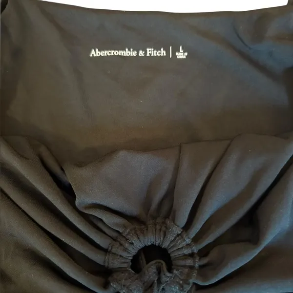 Abercrombie and Fitch Convertible Strappy Mini Dress Womens Large Black NEW - Image 11