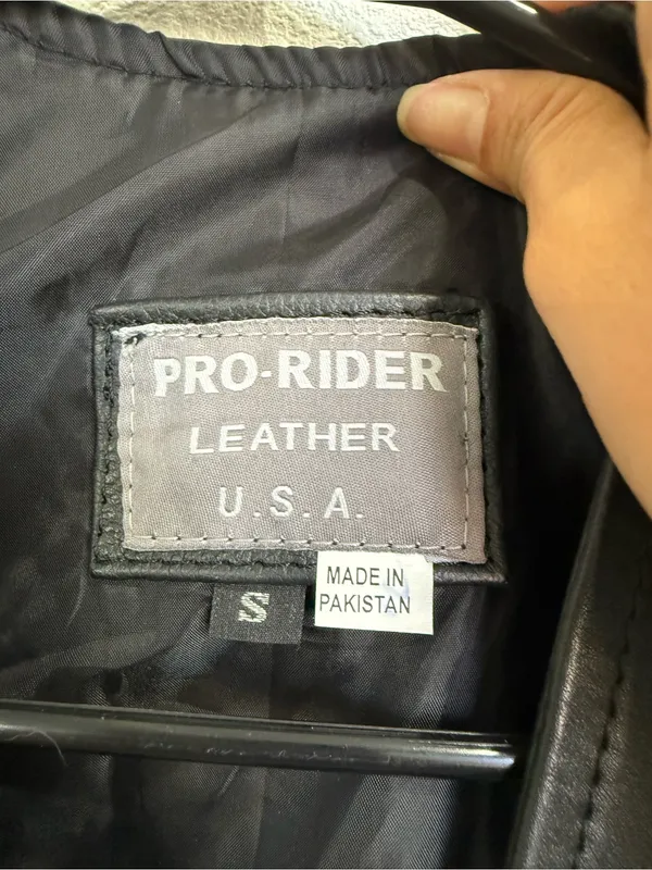 Pro Rider Women’s Black Genuine Leather Motorcycle Biker Vest Lace Up Size S-M - Image 8