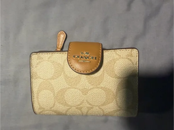 Coach Beige Signature Canvas Crossbody with Cream Trim - Image 5