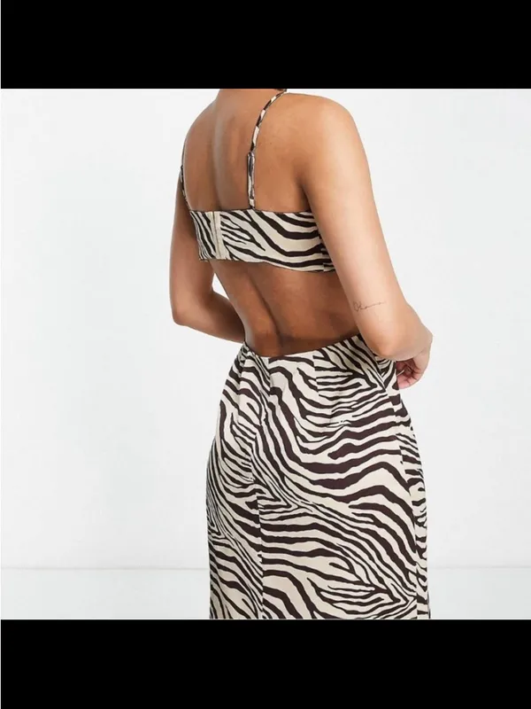 Lola May cut out zebra print mini dress size 8 - Image 4
