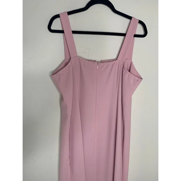 Vintage Pink Sheath Maxi Dress w Blazer Formal Wedding Embellished Sz 16 - Image 9