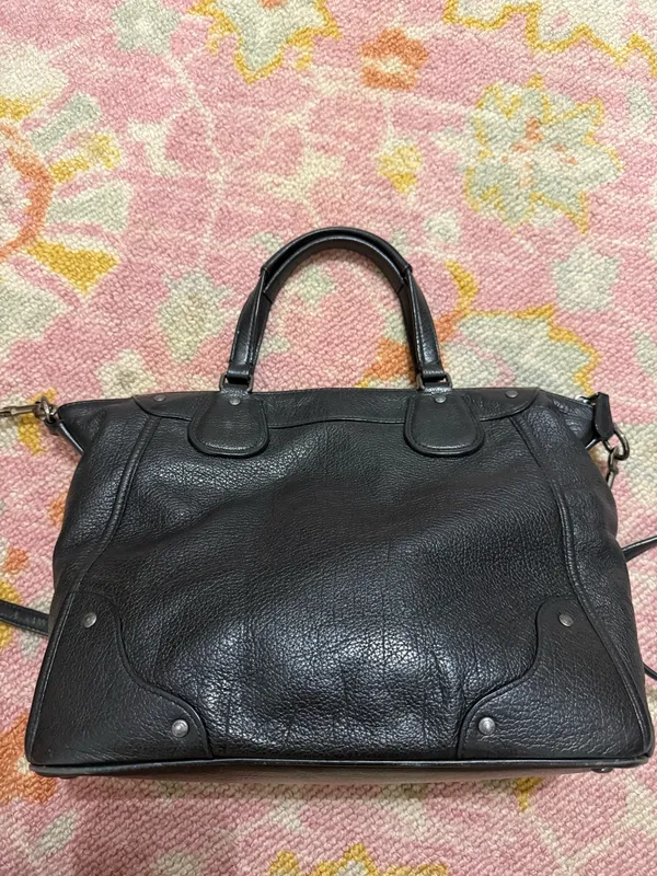 Coach Black Leather Mickie Two Way Satchel Bag F34040 - Image 4