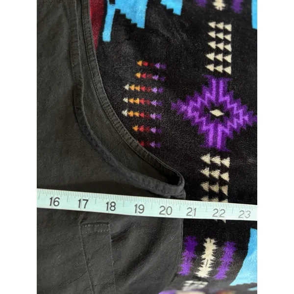 Coeur De Vague Black Overalls Adj Straps Size‎ L Pockets Wide Crop Leg Cotton - Image 4