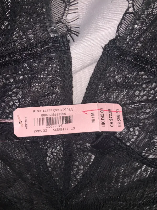 Victoria's Secret Black Lace Teddy Bodysuit - Image 3
