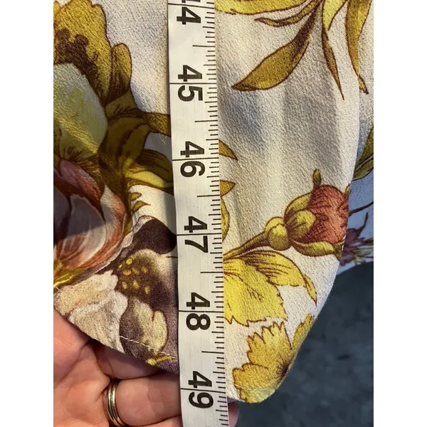 Anthropologie Tiny Floral Wrap Maxi Dress Ivory Multi Color‎ Womens Medium Boho - Image 6