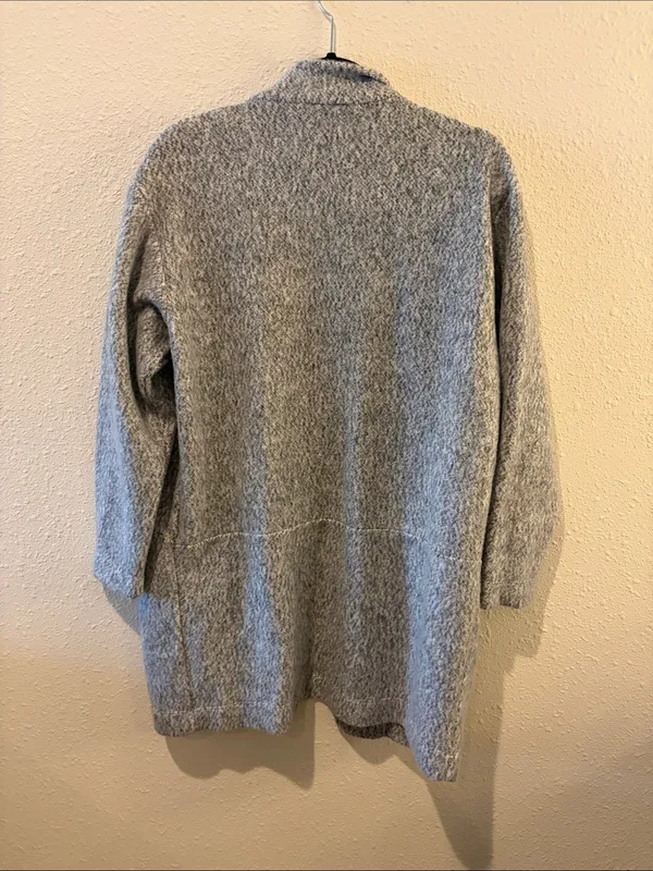 Zara Heather Gray Open-Front Women's Cardigan - Image 3
