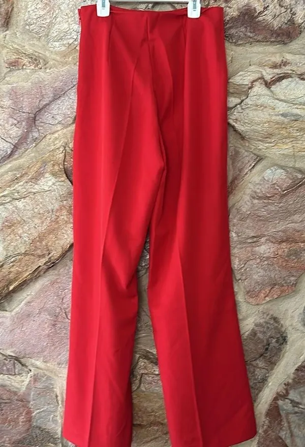 Commense Button Split Sleeveless Pants Set size Medium Red - Image 8