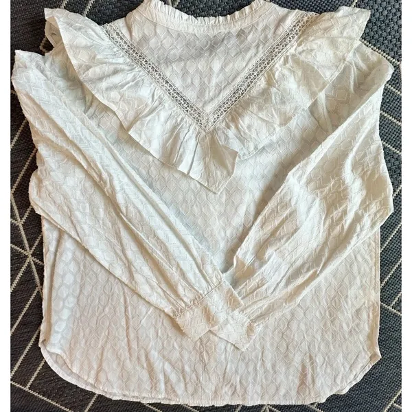 Loft Victorian Revival Ruffle Jacquard Top NWT L Castlecore Whimsigoth Romantic - Image 13