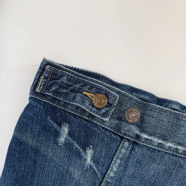 Denim & Supply Ralph Lauren Distressed Blue Denim Trucker Jacket Size Medium M - Image 11