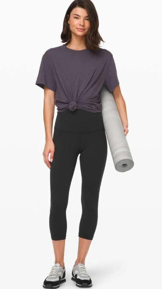 lululemon athletica Black High-Waisted Cropped Leggings - Image 3