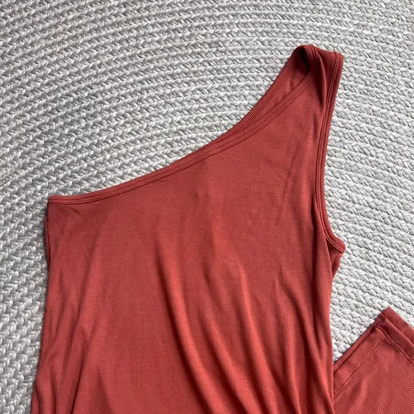 41 Hawthorn One Shoulder Midi Dress- Burnt Orange Sz XL - Image 4