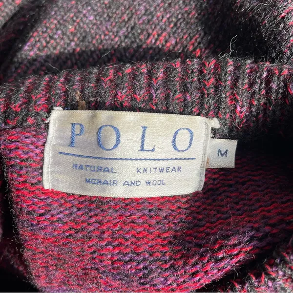 Vintage Natural Knitwear Polo Mohair & Wool Crewneck Sweater - Image 7