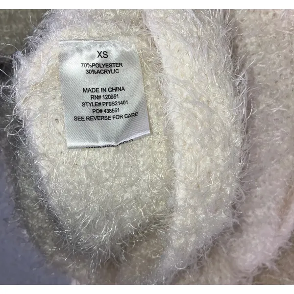 Hippie Rose Fuzzy‎ Knit Sweater Women XS Twist Front Pullover Cozy Soft Chic - Image 8
