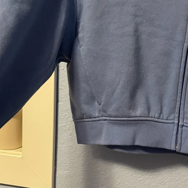 No Boundaries Blue Full Zip Cropped Hoodie Size M 8-10 - Image 3