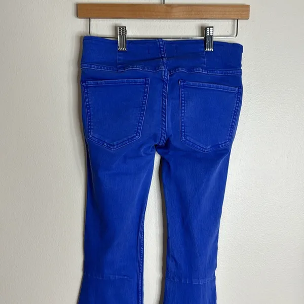 Free people we the‎ free penny flare elastic waist jeans size 2 - Image 8