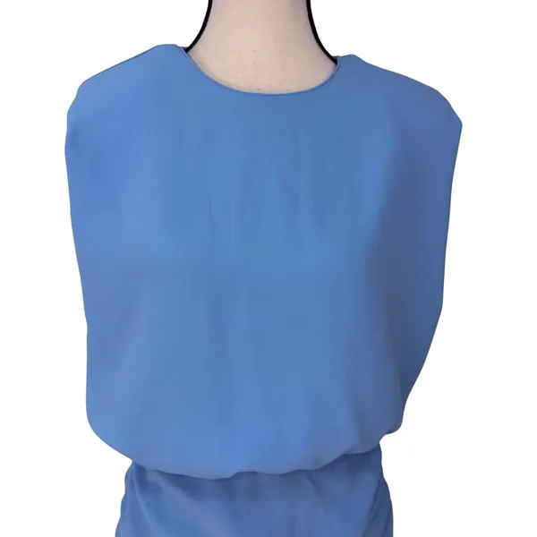 Amanda Uprichard X Revolve Pacific Blue Clifton Ruched Blouson Mini Dress Size S - Image 5