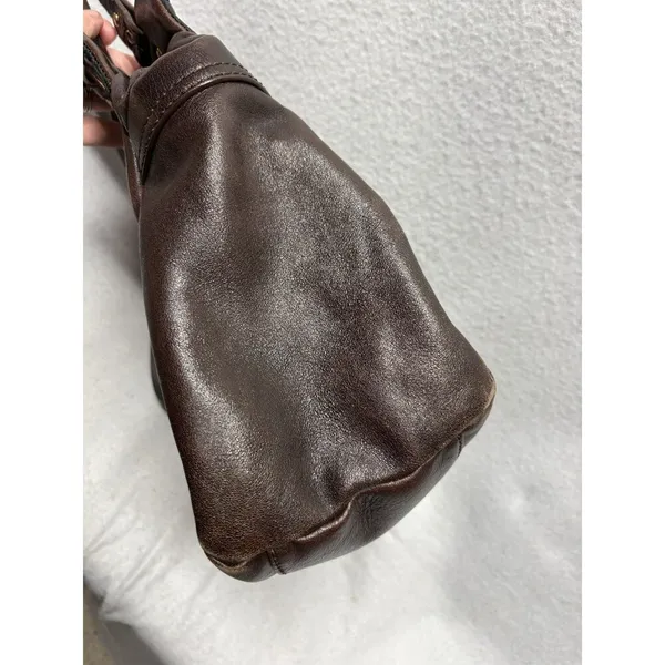 Kate Spade Rare Brown/Black Leather Turn Lock Shoulder Bag Purse With Dust Bag - Image 12