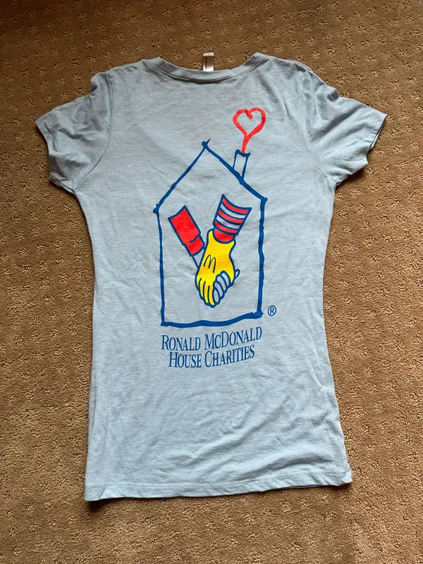 ADPi V Neck T Shirt Blue - Image 2