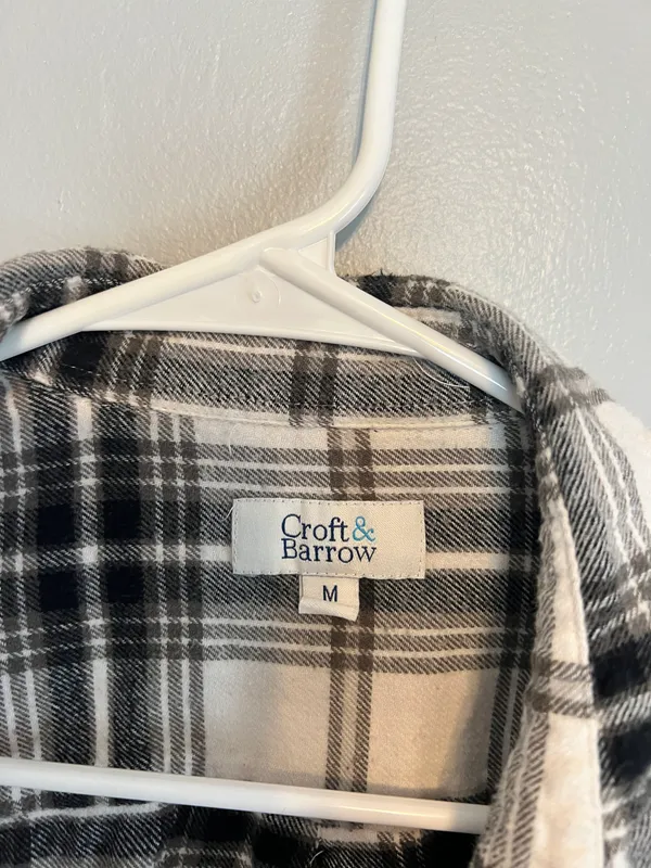 Croft & Barrow Black And White Flannel - Image 4