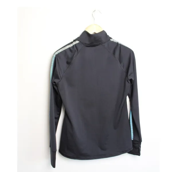 GapFit Women's Sz M Winterbrush Black Long Sleeve with Mock Zip Neck‎ - Image 2