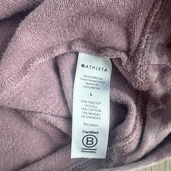 Athleta Studio to Street Pullover Sweatshirt Large Pink - Image 9
