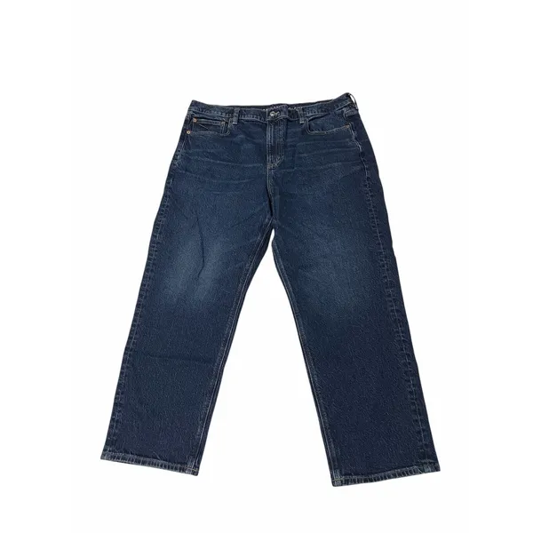American Eagle Stretch Super High-Waisted Ankle Straight Jean - Dark Wash - 18 - Image 9