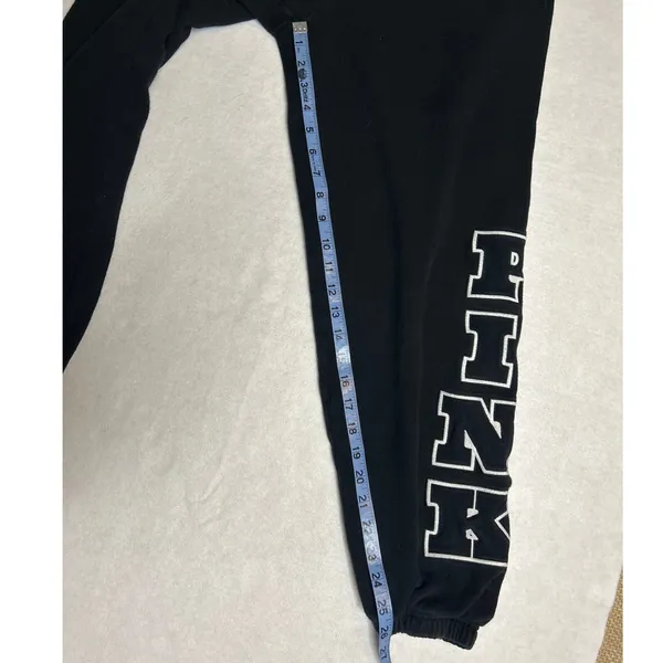 PINK Victoria's‎ Secret Embroidered Logo Sweatpants Black XS GUC - Image 7