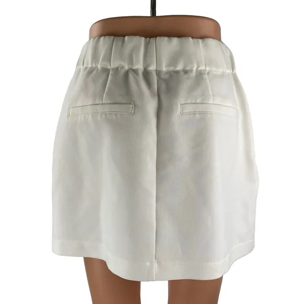 Abercrombie & Fitch Women's White Pull On High Waist A Line Mini Skirt Size S - Image 3