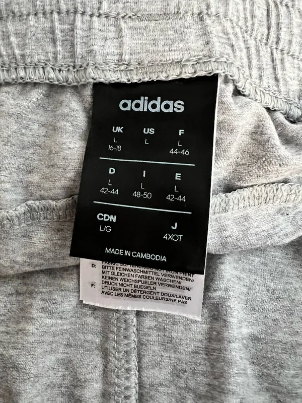 Adidas Ladies Gray Athletic Shorts - Image 4
