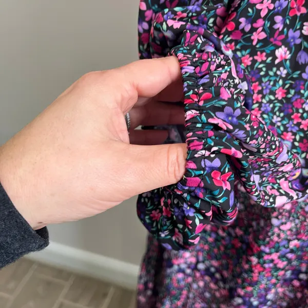 Y.A.S Yasmalone Oversized Floral Long Sleeve Maxi Dress‎ Boho 7/8 Sz Small - Image 7