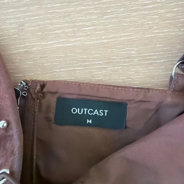 Outcast Clothing Pyra Corset Top Size M in Rust Brown - Image 2