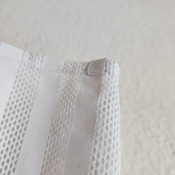 Lululemon White Mesh Cropped Running Striped Tank Top Shirt Size L? READ DESCRIP - Image 3