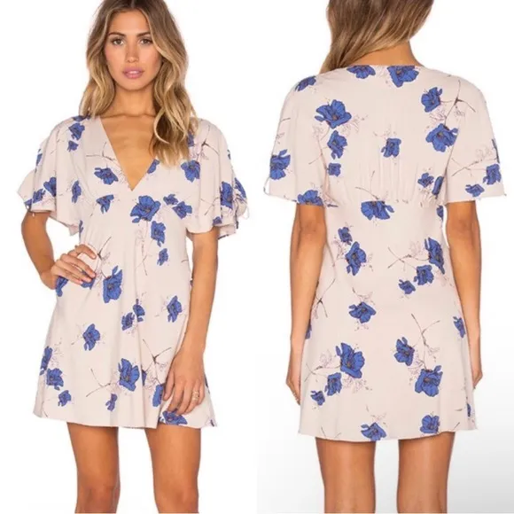 Free People Melanie Dress Blue Flowers - Image 2