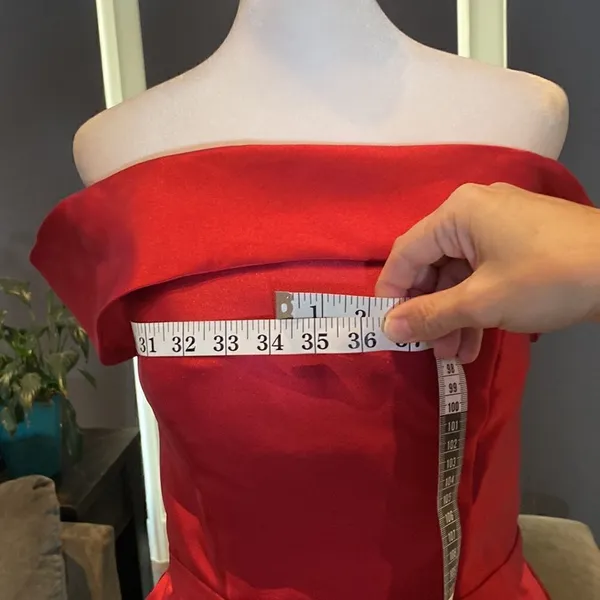 Women’s Off the Shoulder Short Red Prom Party Homecoming Dress CorsetBack Size 6 - Image 9
