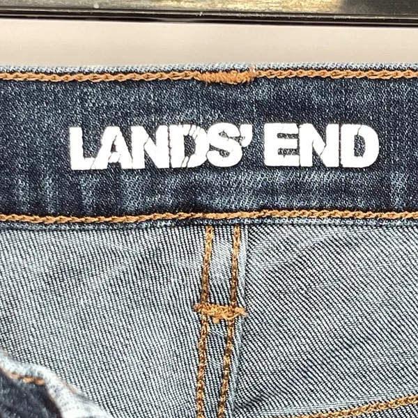 Lands' End Womens High Rise Slim Ankle Jeans Blue Medium Wash Size 10 - Image 5