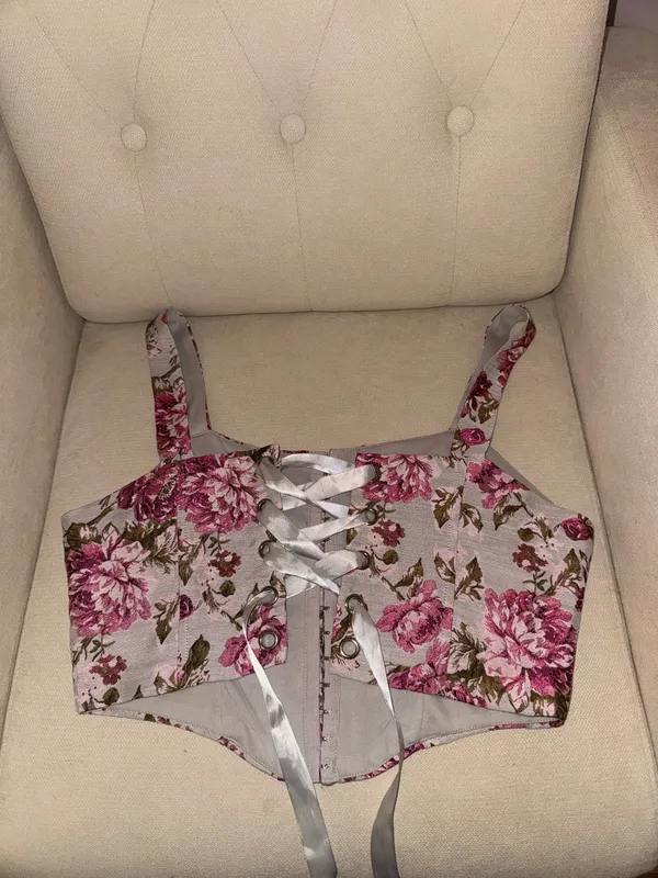 Windsor Corset Top Floral Crop - Image 2