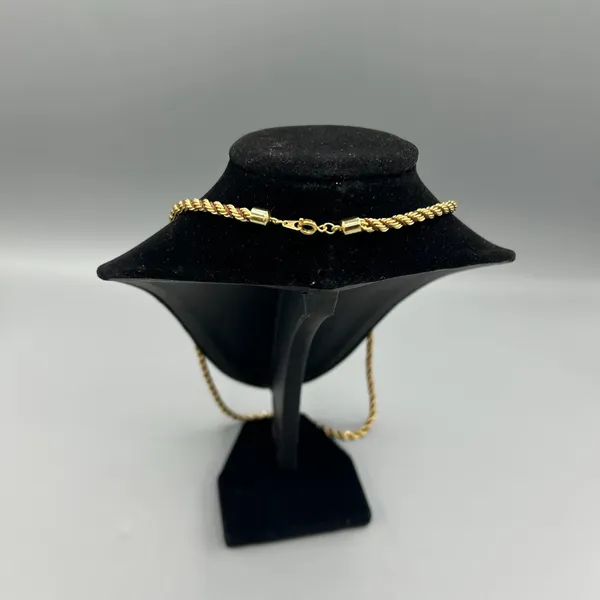 Heavy Gold Tone Rope Chain Necklace 24.5g 22-24” Unisex - Image 5
