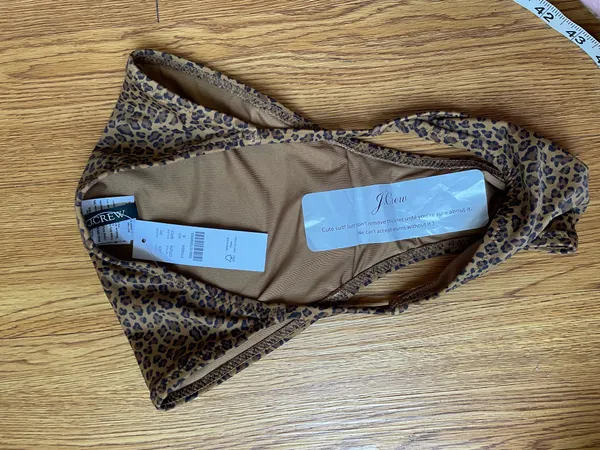 J.crew leopard print 90’ no tie bikini bottom  - Image 7