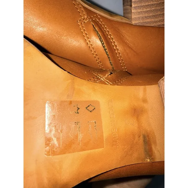Madewell Rosie Leather Ankle Boots‎ Size 8 Tan - Image 6