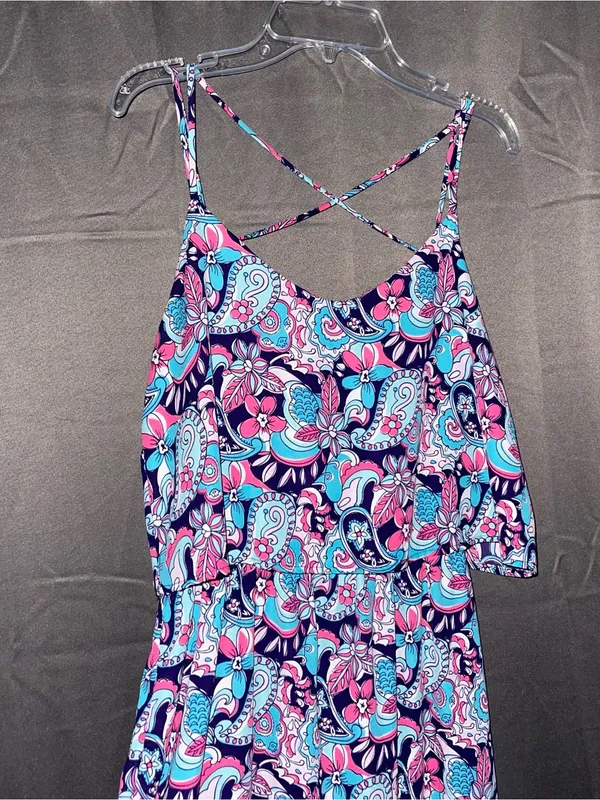 Altar'd State Navy, Pink & Aqua Paisley Maxi Dress - Image 6