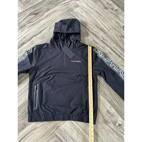 ALPHALETE Women’s EXP Tech Windbreaker- Black Matter, Size Small - Image 5