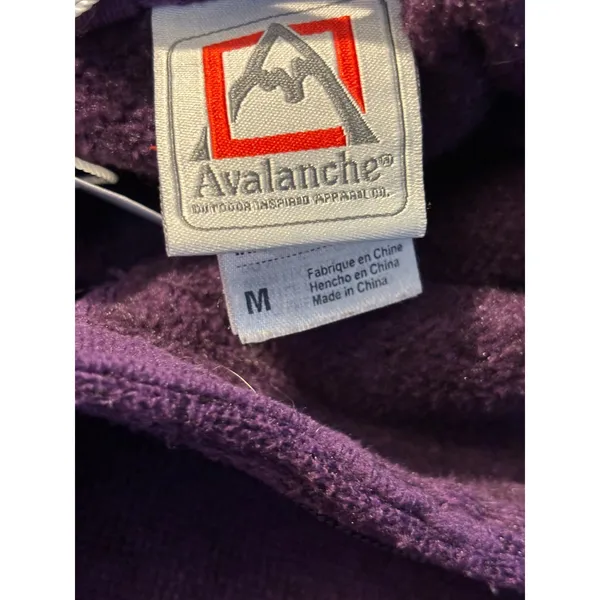 Avalanche Womens Purple Full Zip Fleece Jacket Funnel Neck Sweater Knit Size M - Image 7