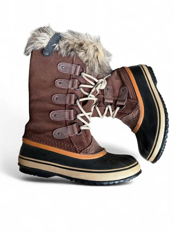 Sorel Joan of Arctic Tall Fur Trim Lace-up Winter Boots Size 7 - Image 9