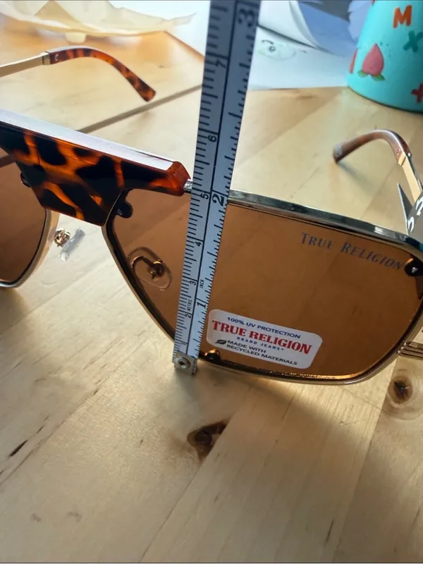 TRUE RELIGION tortoise shell acetate aviator Sunglasses - High Bridge UNISEX - Image 6